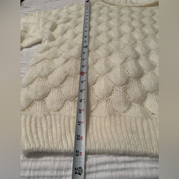 FRNCH Bubble Stitch Open Knit Turtleneck Sweater - Size M/L - Picture 8 of 9